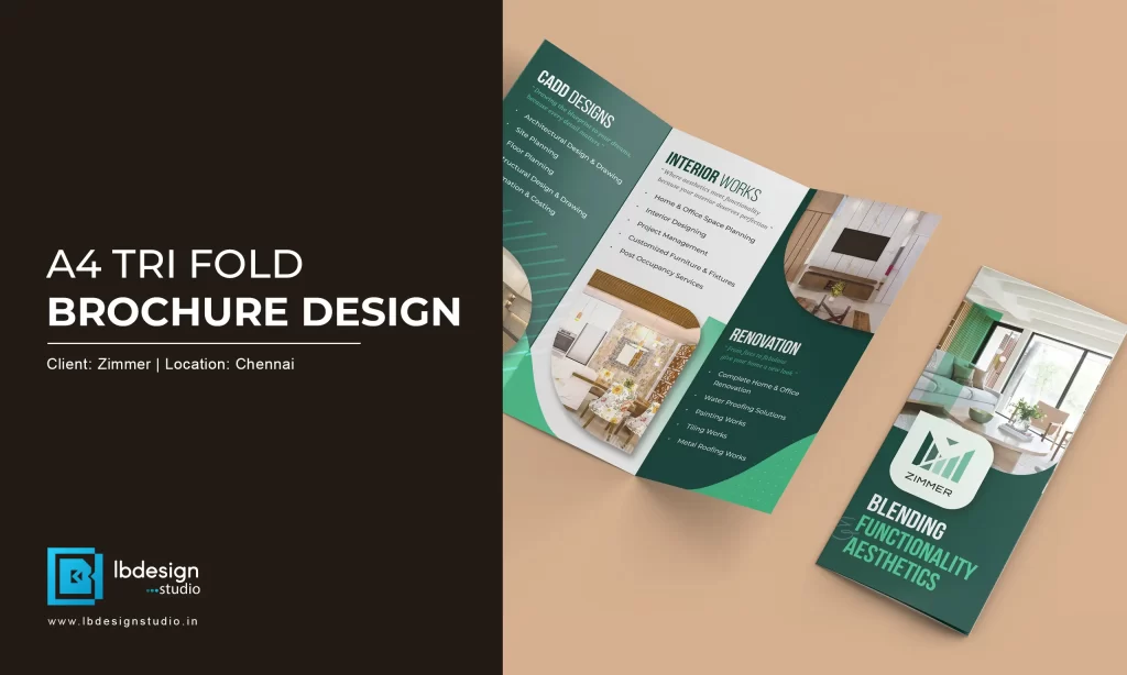 brochure design chennai, Elegant tri fold brochure design, Elegant Tri Fold Brochure Design, Interior Brochure Design, green brochure design, company profile design chennai, brochure design annanagar